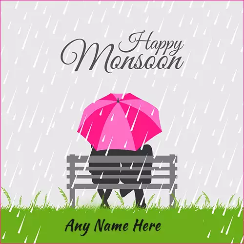 Happy Monsoon Couple Images With Name